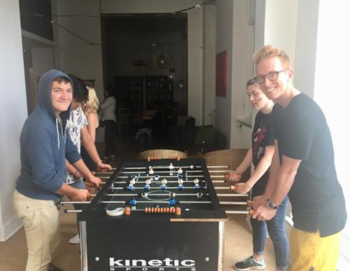  ... Americans can play table soccer ...